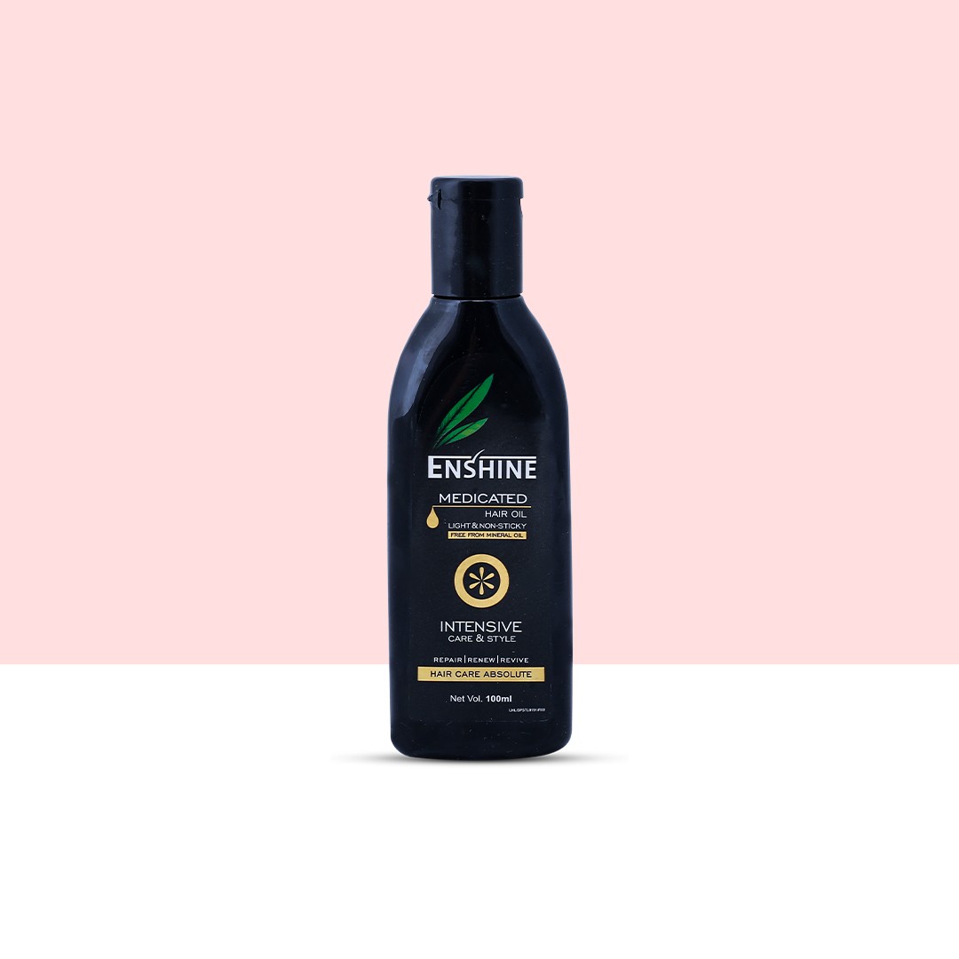 Enshine Medicated Hair Oil, Light & Non-Sticky